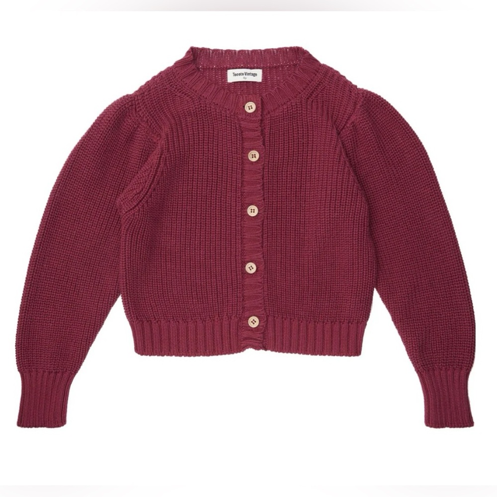 Tocota Vintage Size 2, Girls Puff Sleeve Knit Sweater